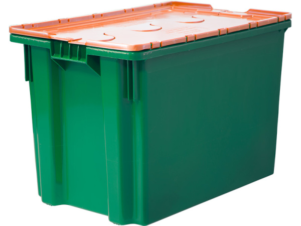 Ящик с крышкой, Safe Pro, 600×400×415, зелёный, код:29967, арт. 605-1 SP ГД