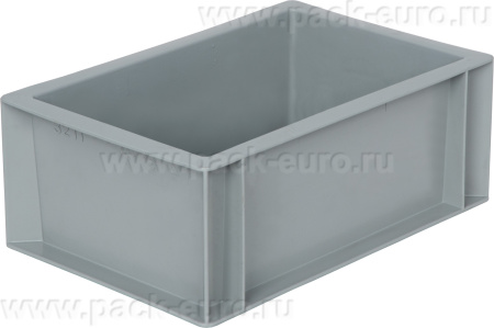 Ящик сплошной 300×200×120 мм, объем 4 л., арт.: 800.02, серый, код: 09947, арт. 800.02