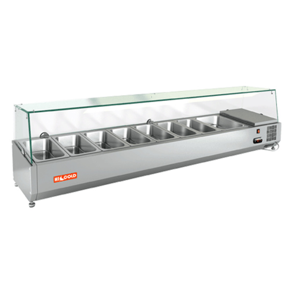 VRTG 1835 витрина охл. настольная, со стеклом, 1835х385х459 мм, HICOLD RUS, арт. 284220 от компании Европактрейд