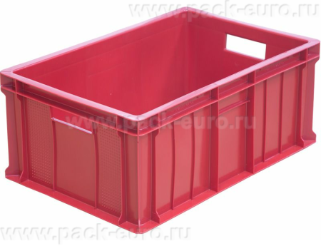 Ящик 600х400х250 сплошной цв. красный, арт. 204 (2,3)