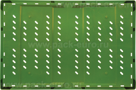 Ящик перфорированный 600×400×140, арт.: 118, объём 33.6, зелёный, код: 00353, арт. 118