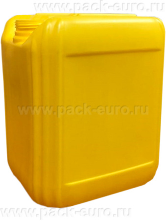 Канистра п/э 230х190х301 10л. штабелируемая, с пробкой цв. жёлтый, арт. КП 10п желтый