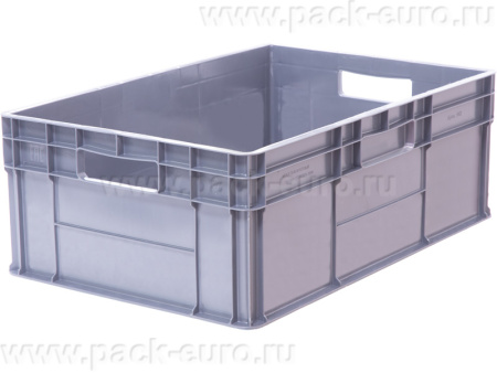Ящик 600х400х220 стенки сплошные, дно гладкое, 2 открытые ручки, код: 32478, арт. 922.02.02.03