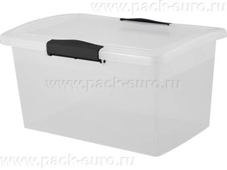 Ящик 255х170х135 3,7л. для хранения, с крышкой, на клипсах, код: 36192, арт. Keeplex Vision 3.7