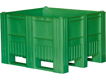BoxPallet 1200x1000x740 мм сплошной на полозьях, арт. C-Box 1210 S (740) зелёный, код: 20439, арт. C-Box 1210 S (740) зелёный