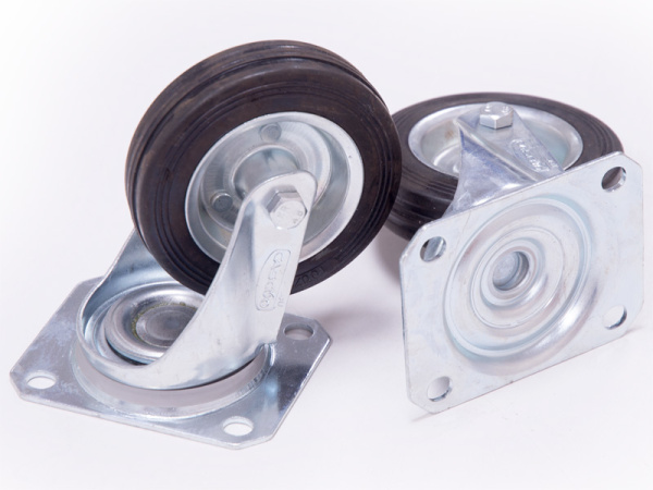 Колесо для тележки d/100 мм чёрный поворотное (max 75 kg), арт. Колесо для 508 (SBP26WC100SWS4RON)