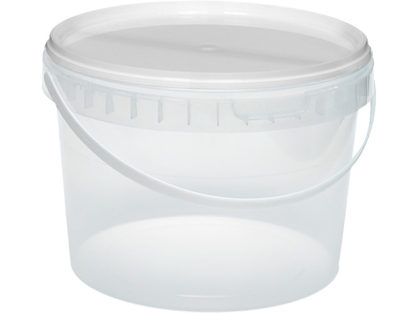 Ведро 2л круглое прозрачное с белой крышкой (ПП), арт. ВП 2 прозр Ведро 2л круглое прозрачное с белой крышкой (ПП), арт. ВП 2 прозр