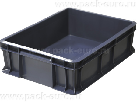 Ящик сплошной 400×300×120 мм, объем 10.6 л., арт.: 701.03.02, чёрный, код: 19529, арт. 701.03.02