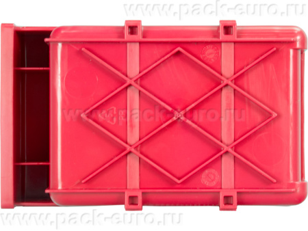 Ящик сплошной 170×105×80 мм, объем 1.43 л., арт.: 6001, красный, код: 10554, арт. 6001