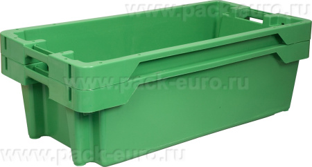 Ящик сплошной 800×400×225 мм, объем 72 л., арт.: 211, зелёный, код: 05551, арт. 211
