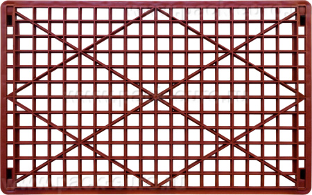 Ящик перфорированный 740×460×102, арт.: 402, объём 25, красный, код: 00451, арт. 402