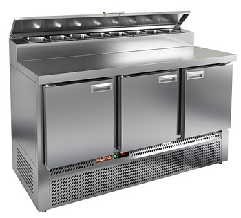PZE2-111/GN (1/6H) стол для пиццы охл.(+2+10), 3 двери, 1485х700х850мм, ниж.распол.агрегата, арт. 286754 от компании Европактрейд