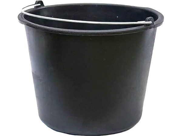 Ведро 14л. строительное, круглое, с ручкой металл чёрный, арт. ВПС-14м Ведро 14л. строительное, круглое, с ручкой металл чёрный, арт. ВПС-14м