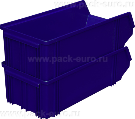 Ящик сплошной 500×230×150 мм, объем 17.25 л., арт.: 7964, синий, код: 01709, арт. 7964