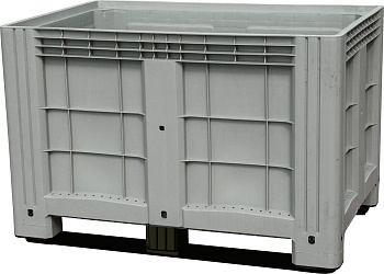 Контейнер 1200х800х800 мм сплошной на полозьях, арт. SDBOX 1208 SS серый, код: 13194, арт. SDBOX 1208 SS серый
