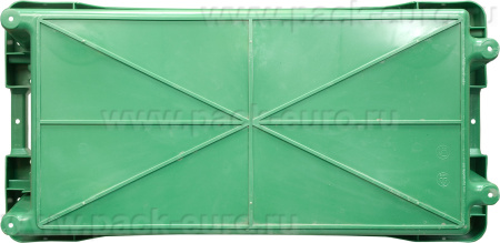 Ящик сплошной 800×400×225 мм, объем 72 л., арт.: 211, зелёный, код: 05551, арт. 211