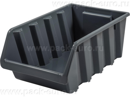 Ящик п/п 375х225х160 вкладываемый, штабелируемый цв. оранжевый(серый), арт. 9003