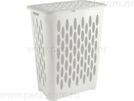 Корзина 422х290х515 37л. для белья, с откидной крышкой, стенки перф, код: 36156, арт. Keeplex Light 37