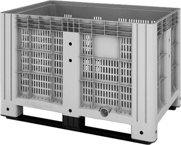 Контейнер 1200х800х800 мм перфорированный серый на полозьях, арт. SDBOX 1208 PS серый Контейнер 1200х800х800 мм перфорированный серый на полозьях, арт. SDBOX 1208 PS серый