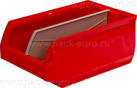 Ящик пластиковый 350х230х150 Milano  красный, арт. 5003