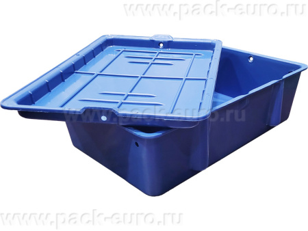 Ящик сплошной 502×332×150 мм, объем 17 л., арт.: 307, синий, код: 03793, арт. 307