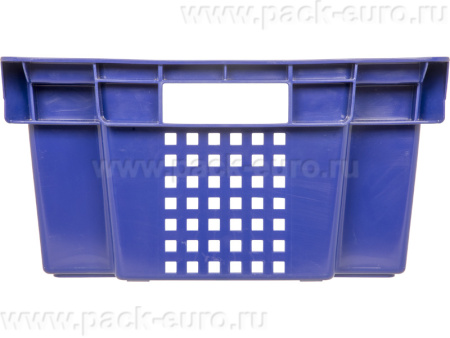 Ящик перфорированный 600×400×200, арт.: 102-1, объём 38, синий, код: 05435, арт. 102-1