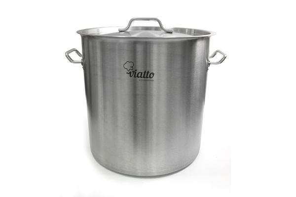 Кастрюля нерж с тройным дном 400х400мм объем 50L с дв.ручками, 101307, арт. 101307