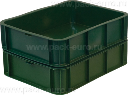 Ящик сплошной 430×330×110 мм, объем 12 л., арт.: 405, зелёный, код: 00433, арт. 405