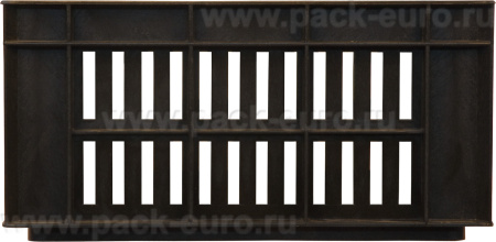 Ящик перфорированный 400×300×200, арт.: 302, объём 24, чёрный, код: 00415, арт. 302