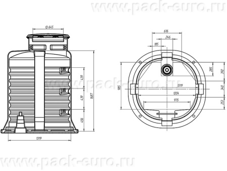 Кессон 2600л "Rostok" для скважины, код: 42232, арт. Кессон "Rostok"
