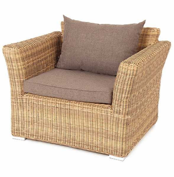 "Капучино" кресло из искусственного ротанга, цвет соломенный от компании Европактрейд "Капучино" кресло из искусственного ротанга, цвет соломенный от компании Европактрейд