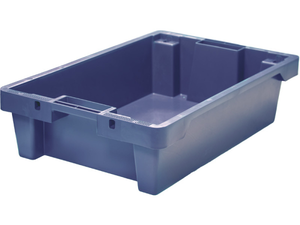 Ящик полимерный 600х400х150 сплошной с отверстиями, код: 32951, арт. 225