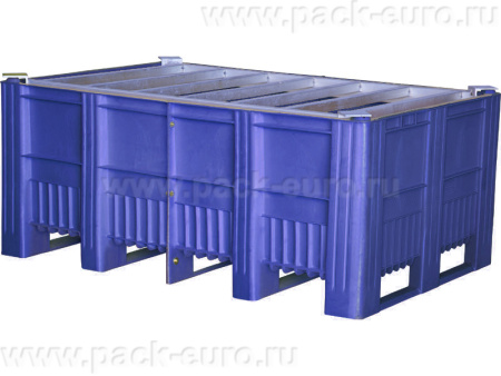 Емкость 1200х1740х740 с решеткой, для IBC, арт. ПдО 1100 Cr c решеткой синий, код: 22392, арт. ПдО 1100 Cr c решеткой синий
