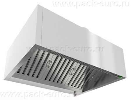 ЗКВПО-0809 зонт вытяжной коробчатый пристен. (800х900х400) с ж/у фильтрами, с отв., без подсвет., арт. 285744 от компании Европактрейд