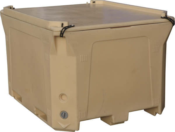 Контейнер 1470х1180х965 мм бежевый с крышкой, арт. RIC 1000 бежевый