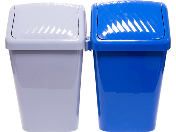 Система многофункциональная "Два ведра" 18л+18л цв. серо-синий, арт. СМ "Два ведра" серо-синий