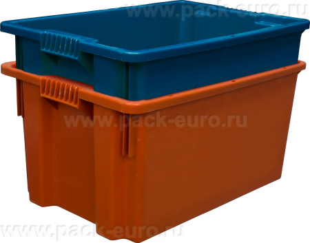 Ящик сплошной 600×400×300 мм, объем 52 л., арт.: 601, красный, код: 05416, арт. 601