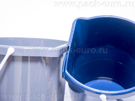 Система многофункциональная Два ведра 12л+12л, арт. СМ "Два ведра" серо-синий 12л, код: 27842, арт. СМ "Два ведра" серо-синий 12л