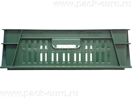 Ящик перфорированный 740×465×145, арт.: 404-Т, объём 39, зелёный, код: 22381, арт. 404-Т
