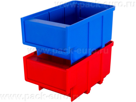 Ящик сплошной 170×105×80 мм, объем 1.43 л., арт.: 6001, красный, код: 10554, арт. 6001