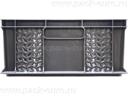 Ящик сплошной 600×400×180 мм, объем 35 л., арт.: 706.02.02 м, серый, код: 16687, арт. 706.02.02