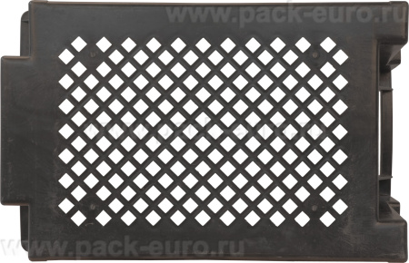 Ящик перфорированный 600×400×300, арт.: 108, объём 50, чёрный, код: 18273, арт. 108
