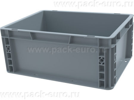 Ящик 400х300х170 сплошной, усиленное дно, серый, арт. SPK 4017