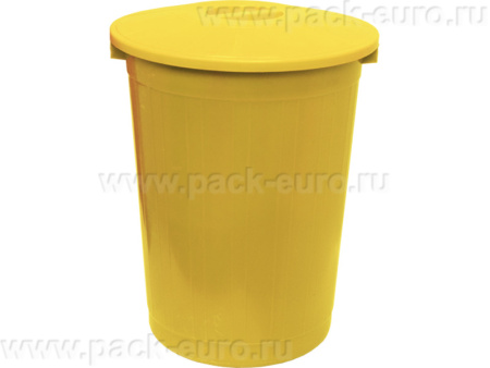 Бак с крышкой (60 л) желтый, арт. МБ-60 желтый с крышкой