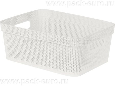 Корзина 365х270х141 11л. с ручками, стенки перф, дно сплошное, код: 36148, арт. Keeplex Ajur 11.1