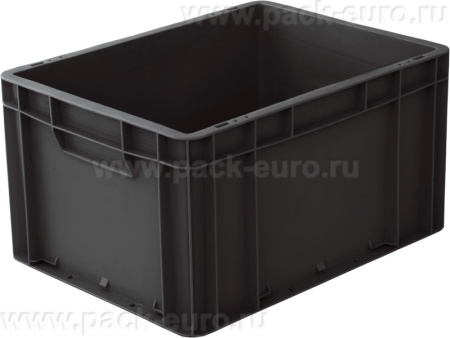 Ящик п/п 400х300х220 сплошной, гладкое дно, закрытые ручки, арт. ЕС 4322.2 R