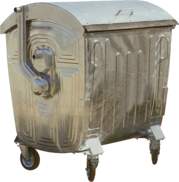 Мусорный контейнер на колёсах (1100 л) оцинкованный, арт. МКЦ-1100 Мусорный контейнер на колёсах (1100 л) оцинкованный, арт. МКЦ-1100