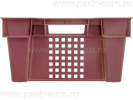 Ящик перфорированный 600×400×200, арт.: 102-У, объём 37, красный, код: 09228, арт. 102-У