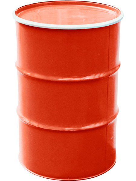 Бочка металл 210л. с крышкой и обручем, RAL 3020 красный, арт. БСЗ 210о ук красная Бочка металл 210л. с крышкой и обручем, RAL 3020 красный, арт. БСЗ 210о ук красная