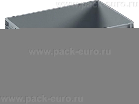 Ящик сплошной 600×400×320 мм, объем 63 л., арт.: ЕС 6432.4, серый, код: 20620, арт. ЕС 6432.4